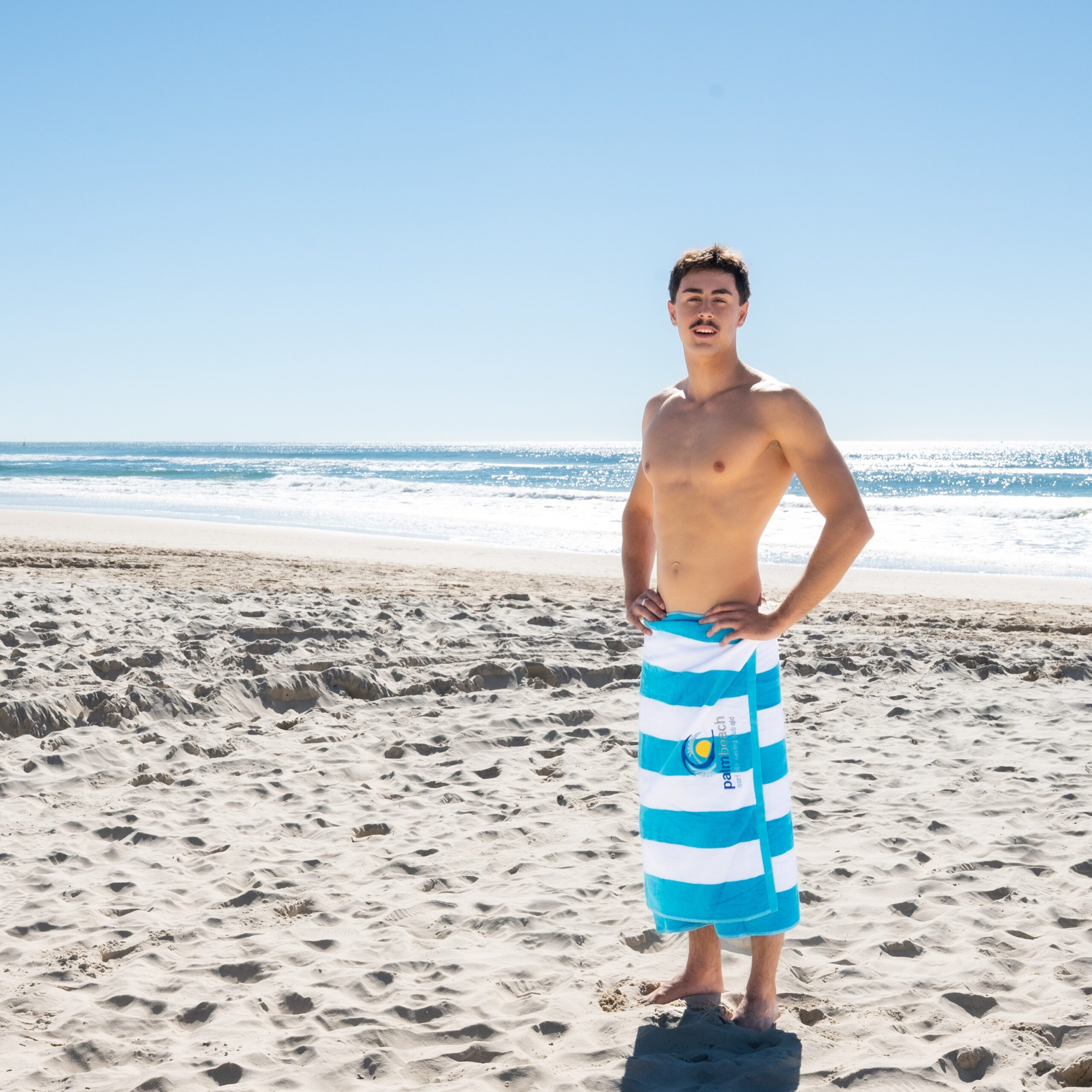Palmy Stripe Beach Towel - Image 7