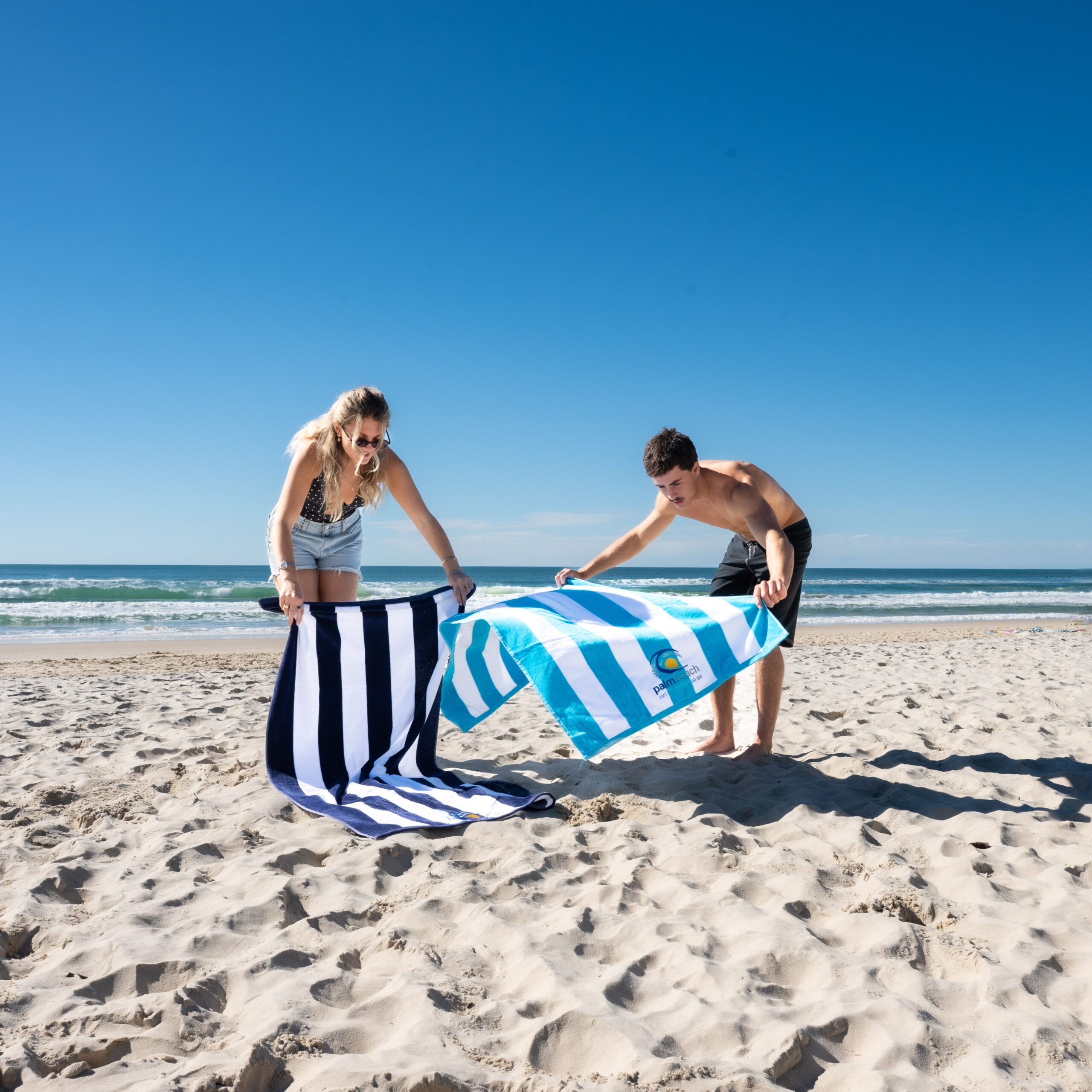 Palmy Stripe Beach Towel