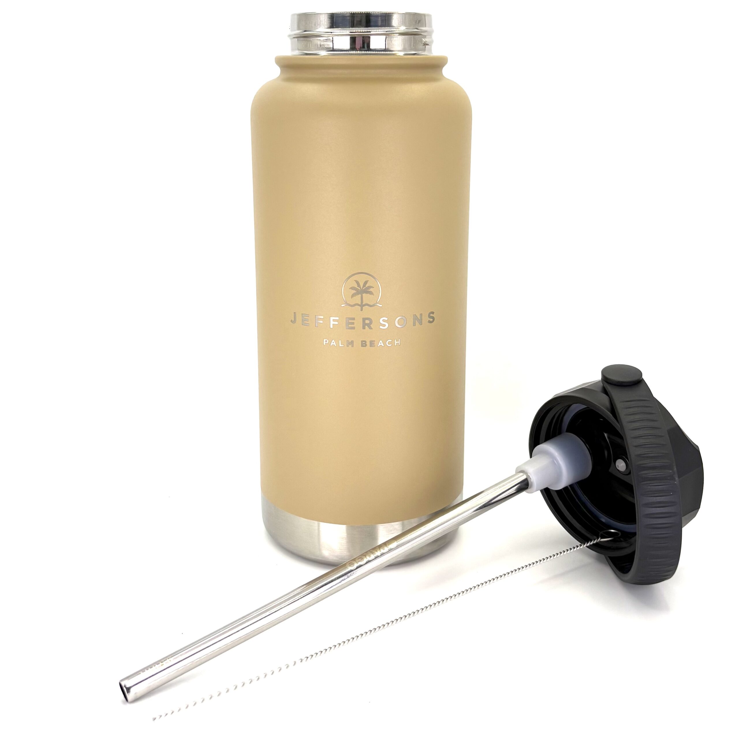 Pargo 950mL Insulated Bottle w/ Straw Lid - Desert Sand - Image 3