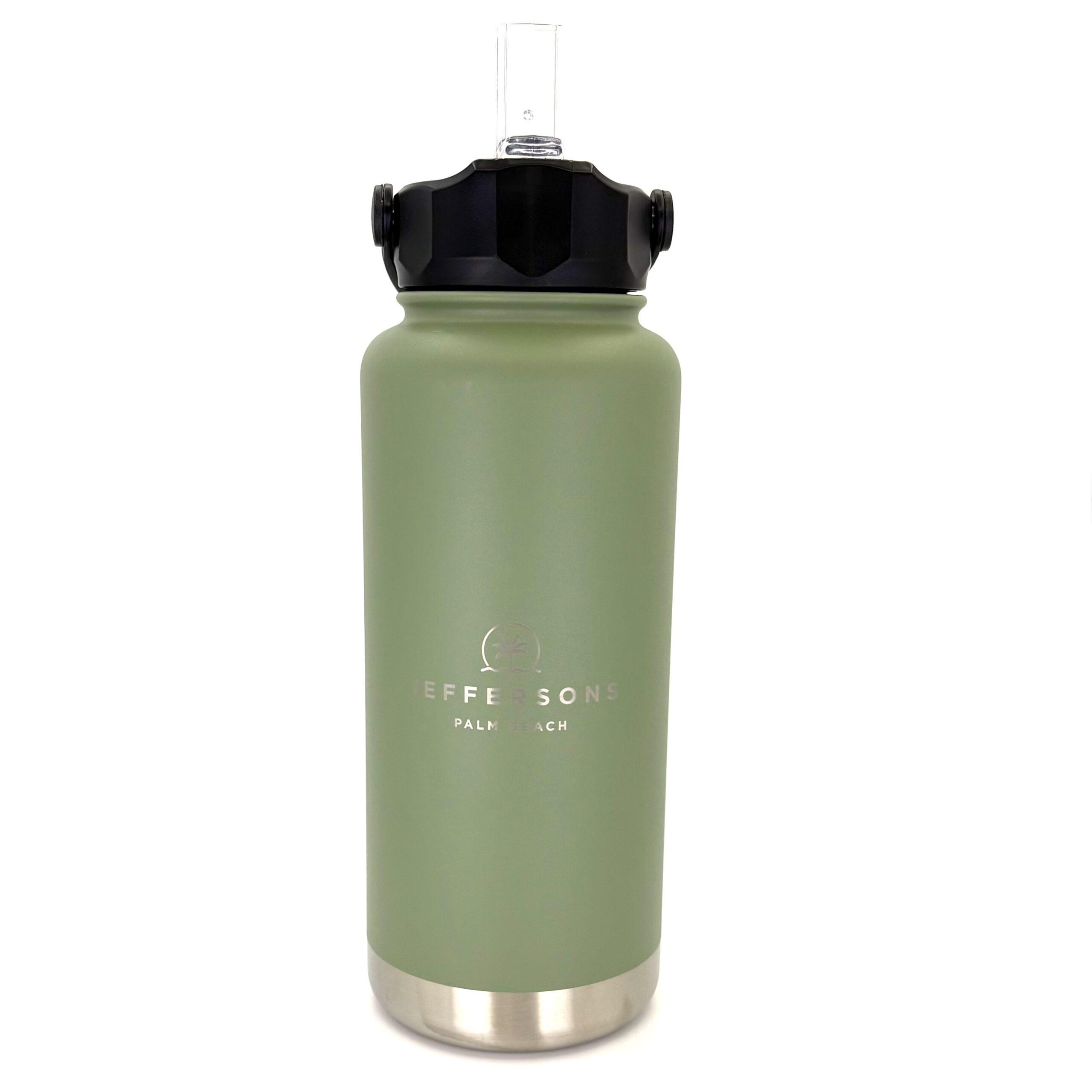 Pargo 950mL Insulated Bottle w/ Straw Lid - Eucalypt Green