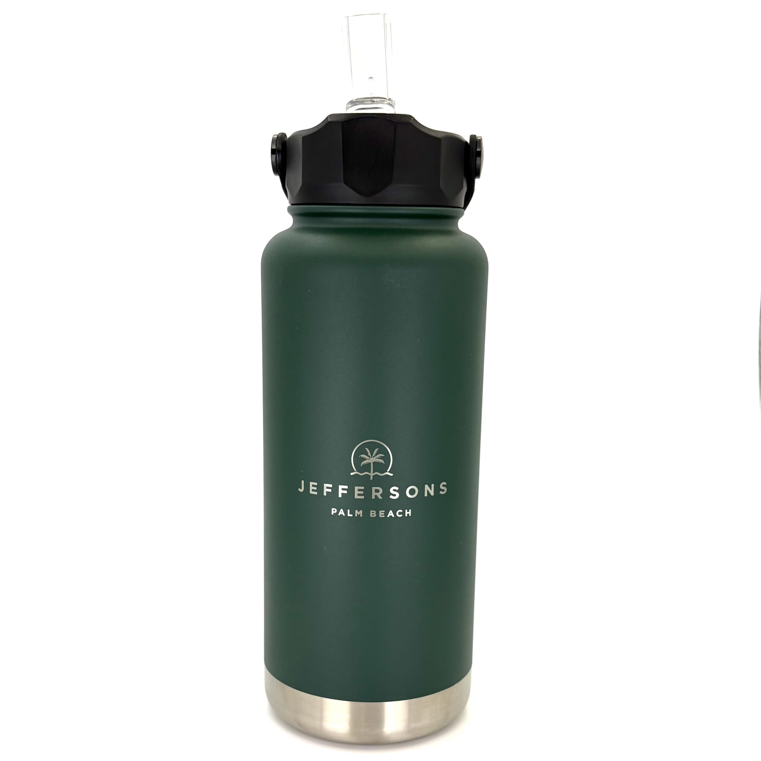 Pargo 950mL Insulated Bottle w/ Straw Lid - Forest Green