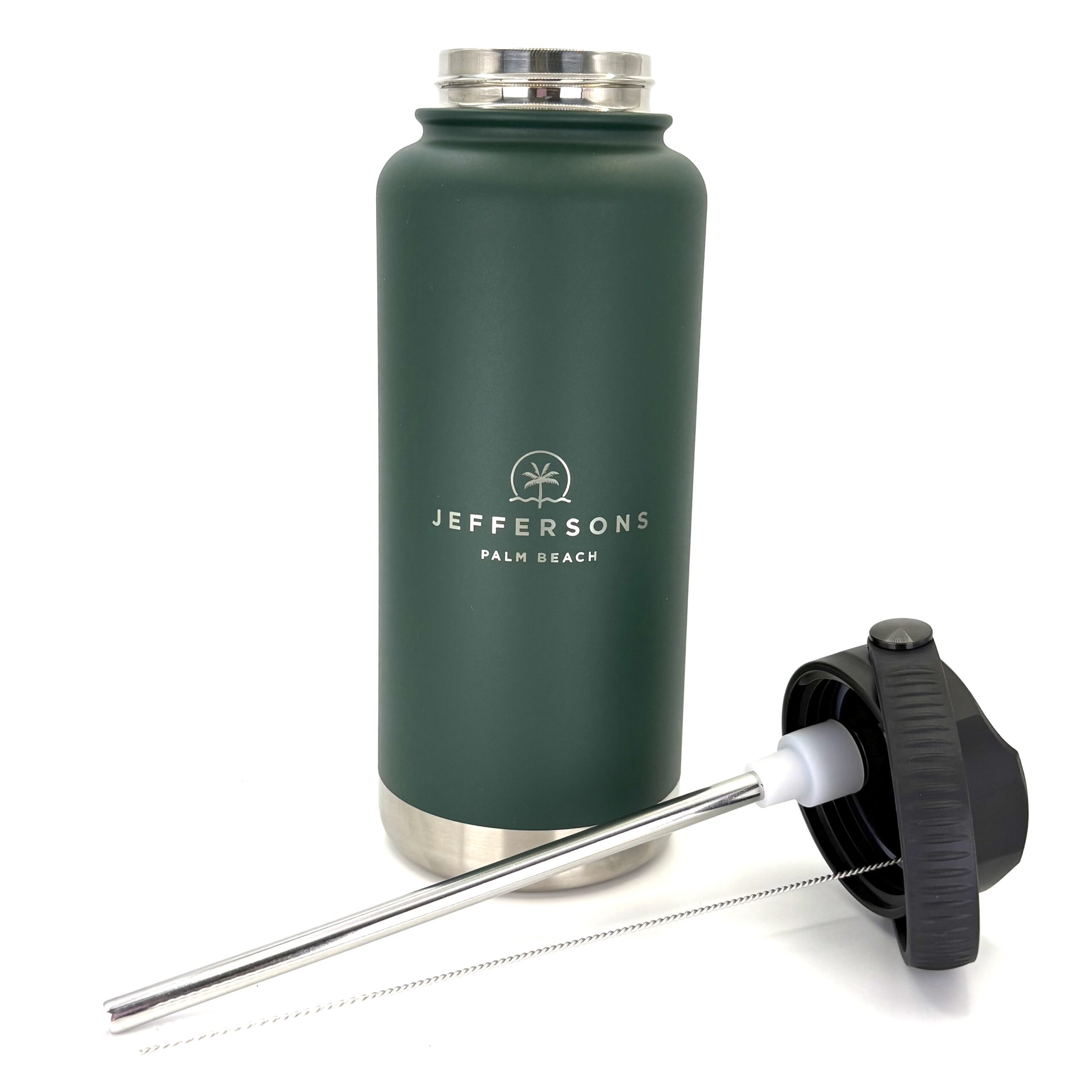 Pargo 950mL Insulated Bottle w/ Straw Lid - Forest Green - Image 4