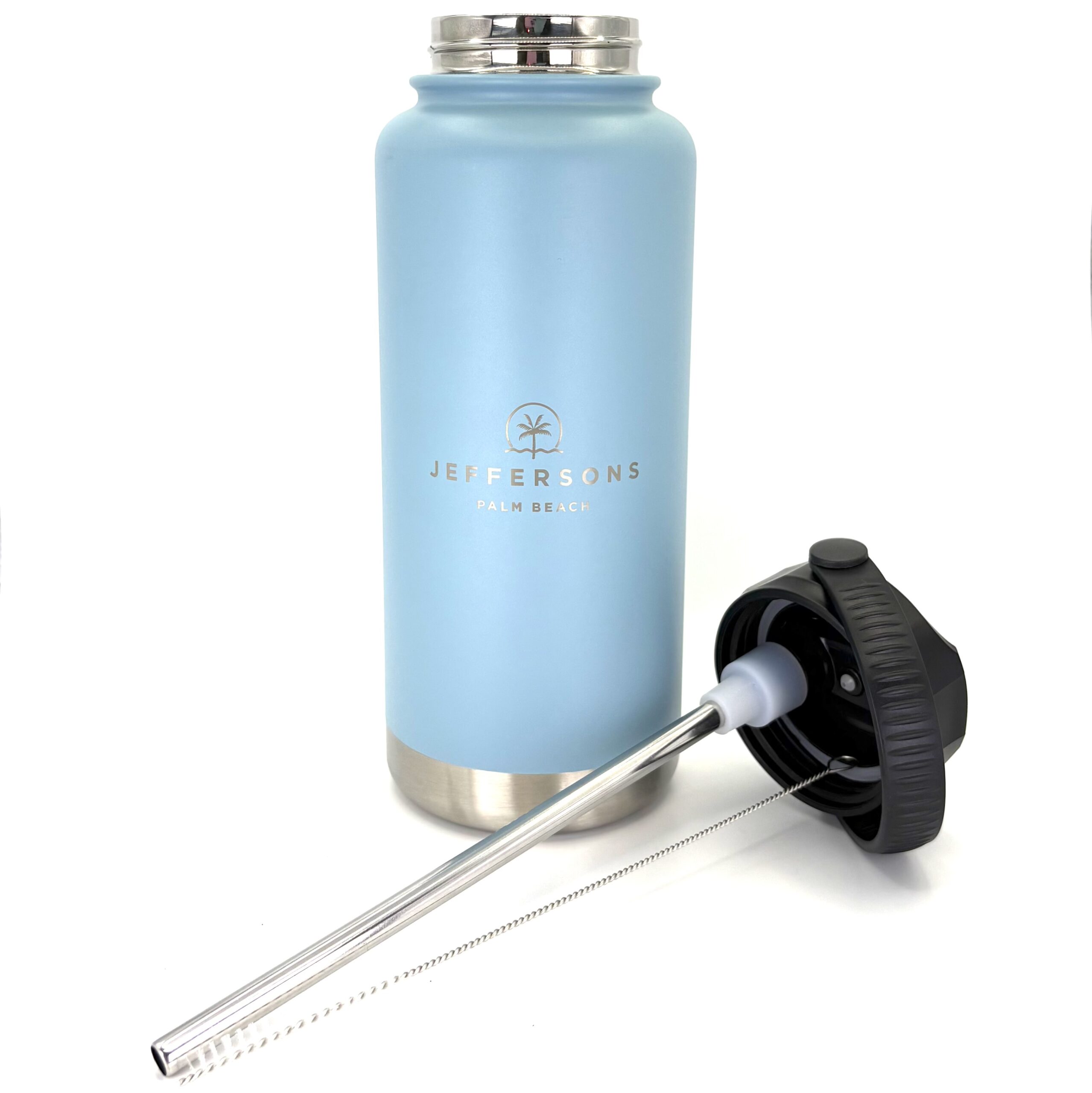 Pargo 950mL Insulated Bottle w/ Straw Lid - Bay Blue - Image 3