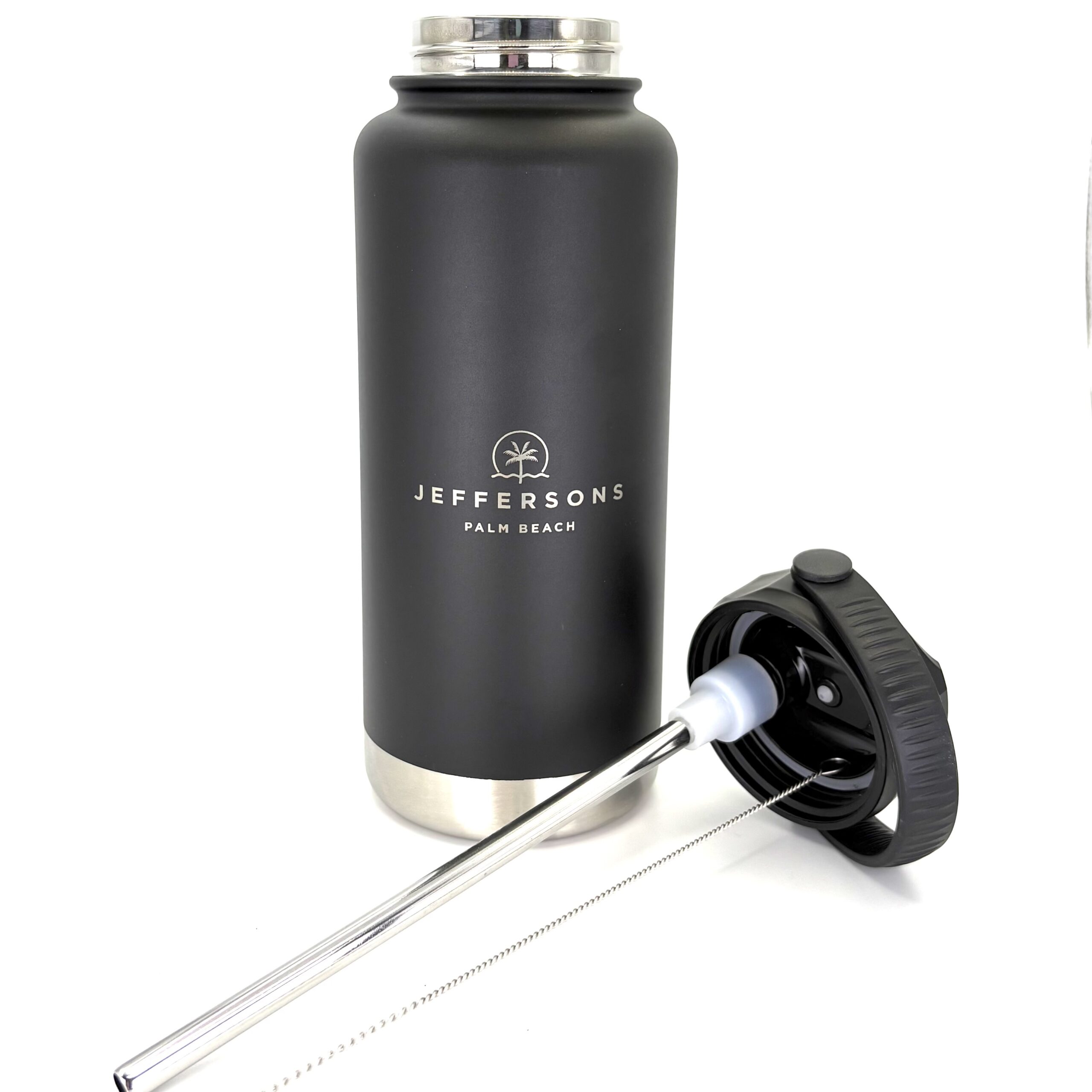 Pargo 950mL Insulated Bottle w/ Straw Lid - Midnight Black - Image 3