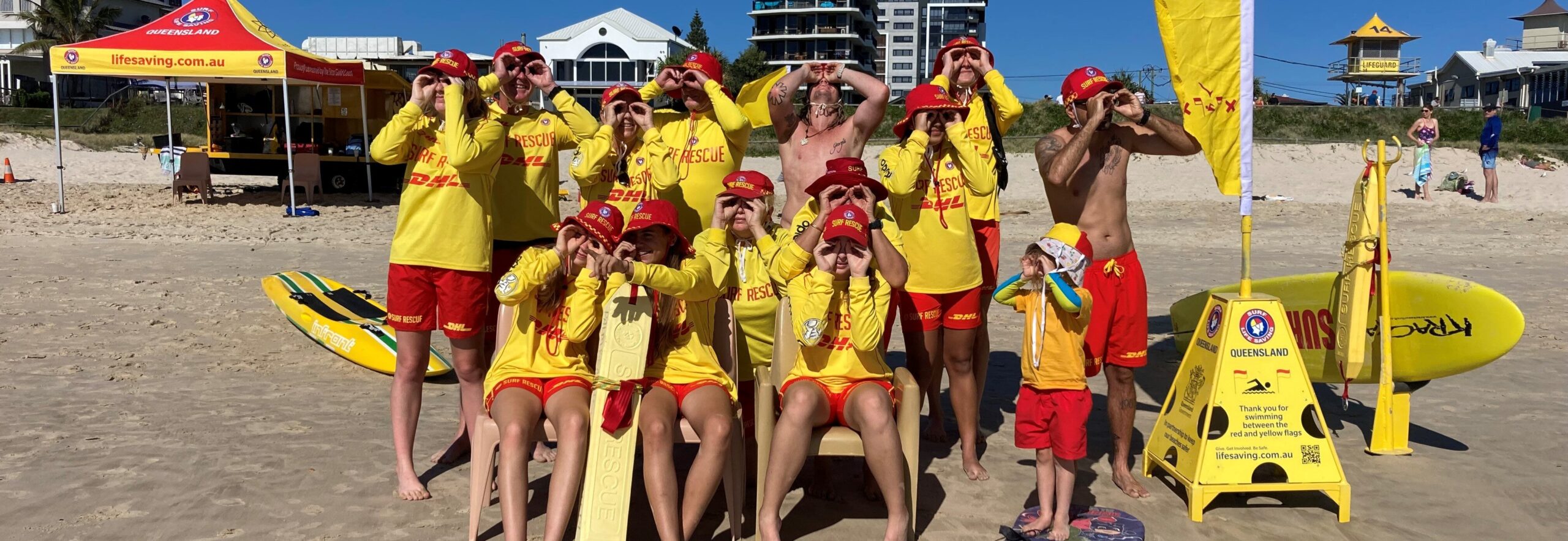 Lifesavers on the beach